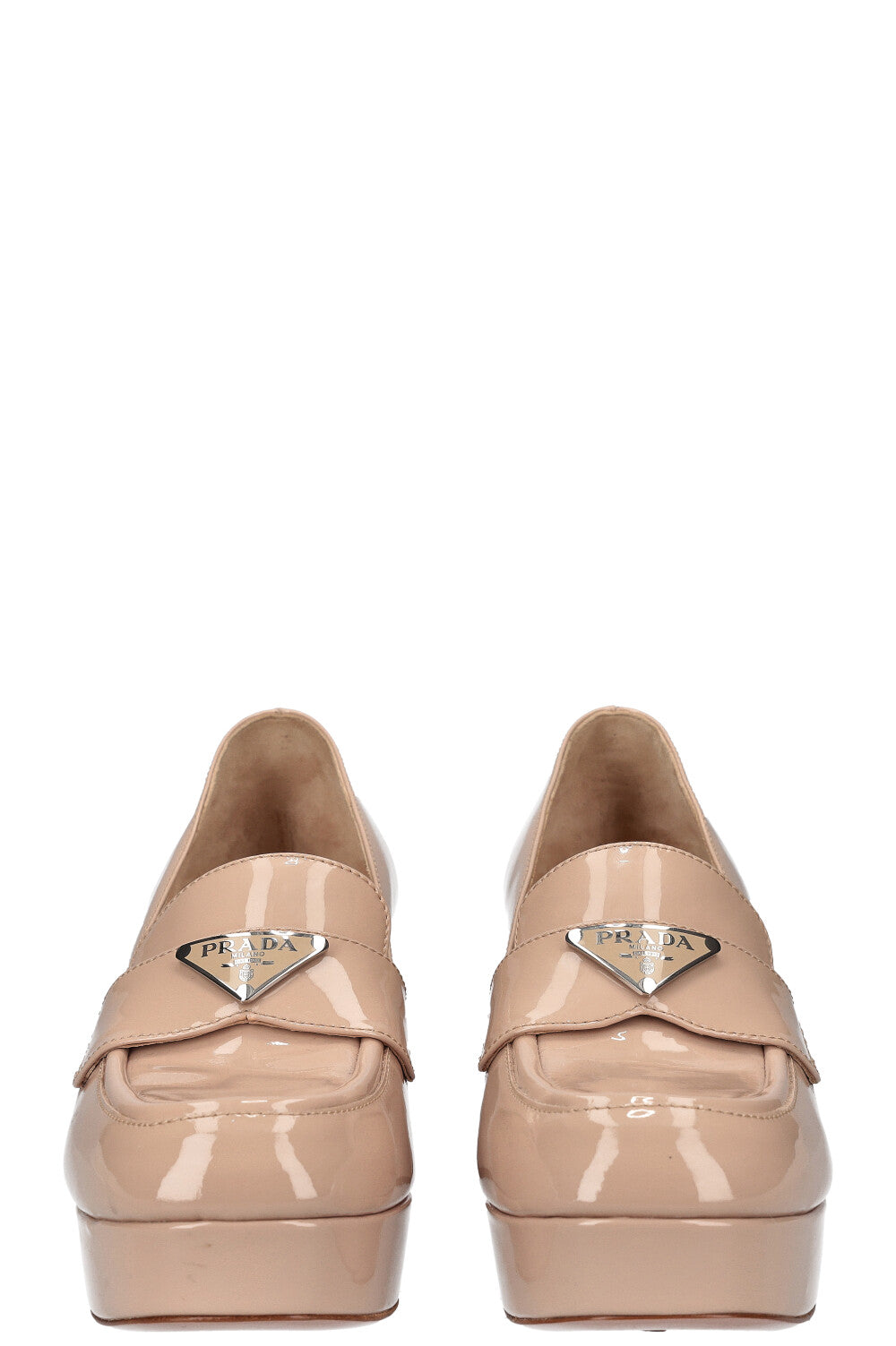 PRADA Heels Patent Nude