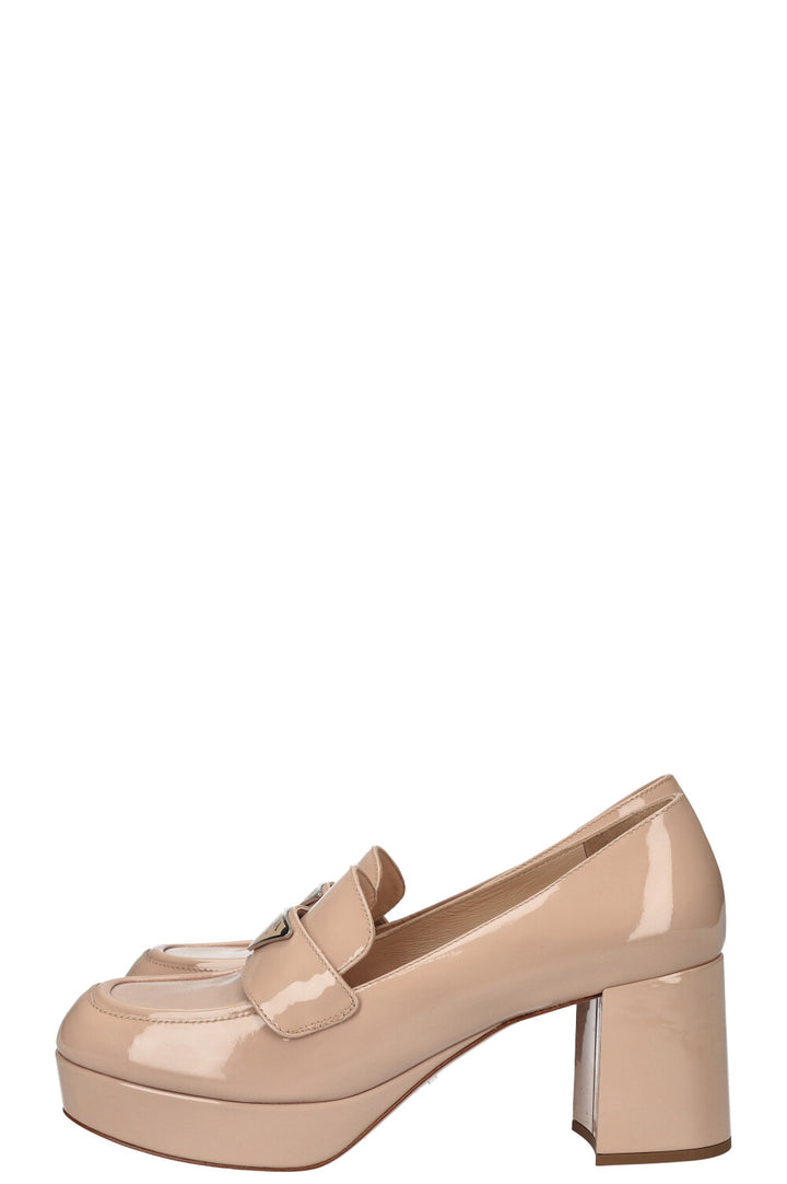 PRADA heels patent nude