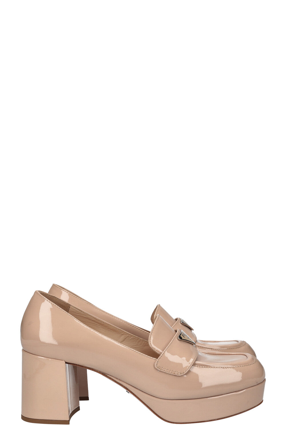 PRADA heels patent nude