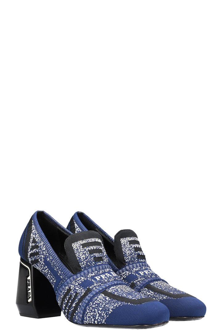 Prada Knit Pumps Blue