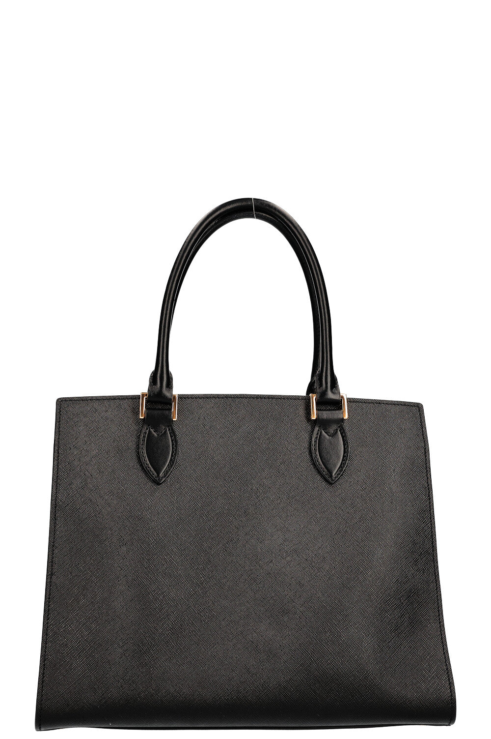 PRADA Convertible Open Tote Bag Saffiano Black