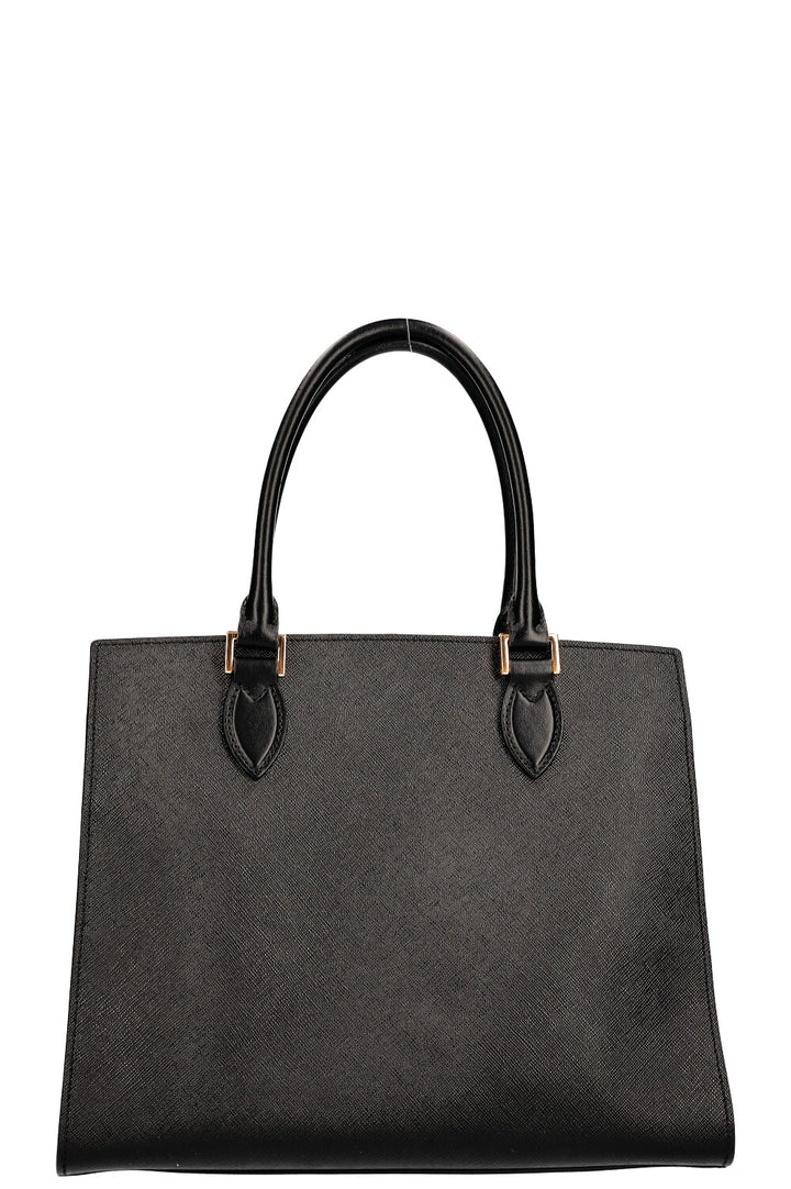 PRADA Convertible Open Tote Bag Saffiano Black