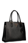 PRADA Convertible Open Tote Bag Saffiano Black