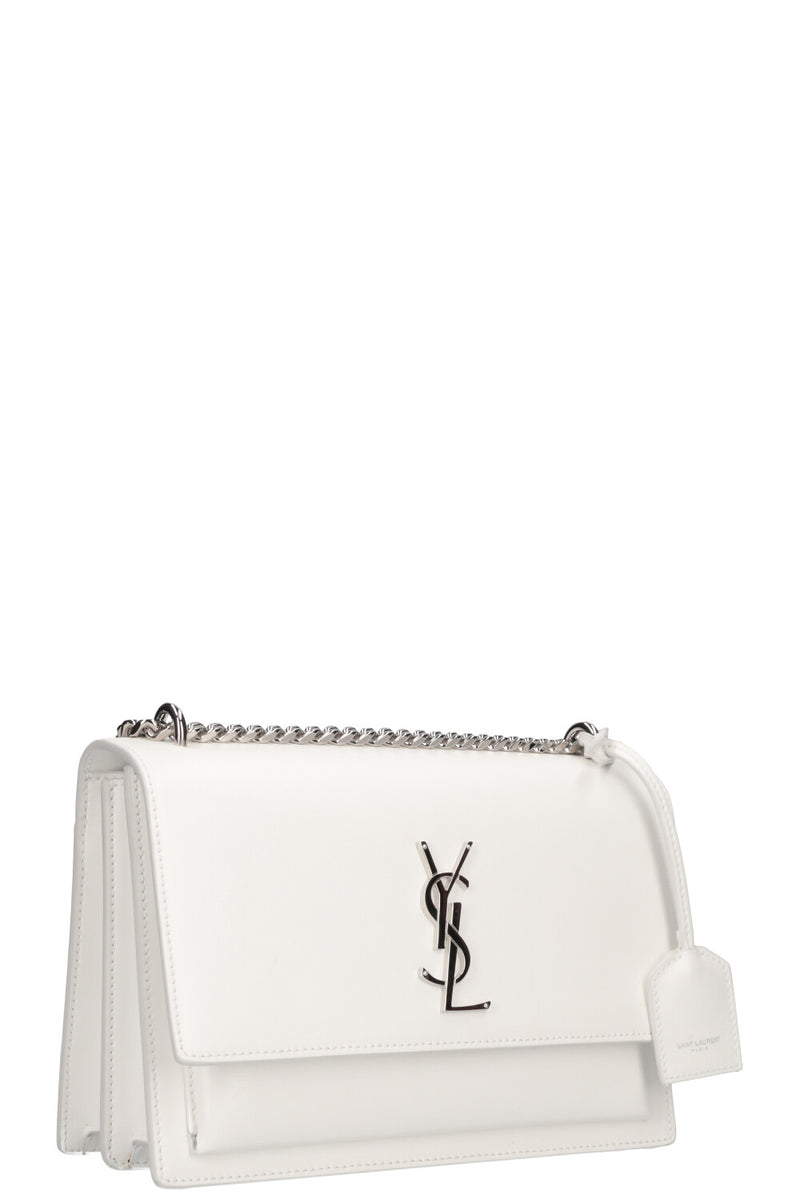 SAINT LAURENT Medium Sunset Bag White