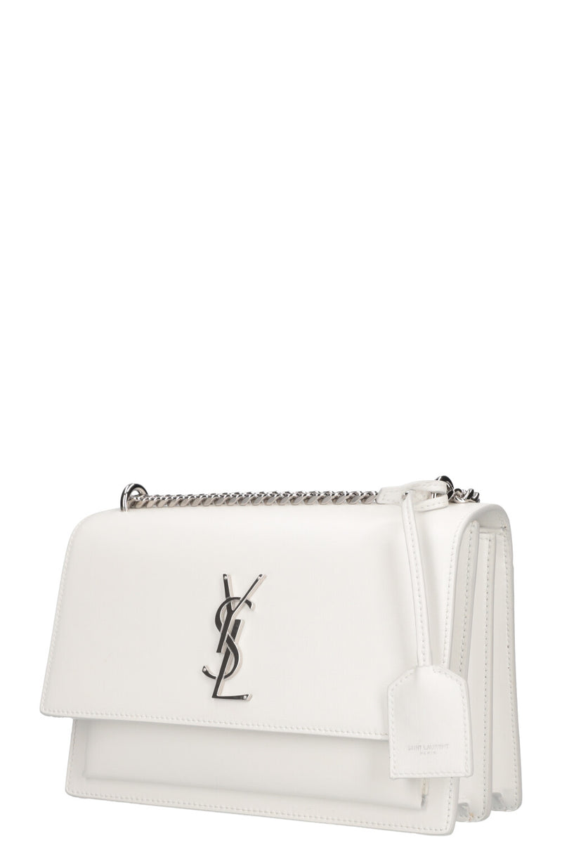 SAINT LAURENT Medium Sunset Bag White