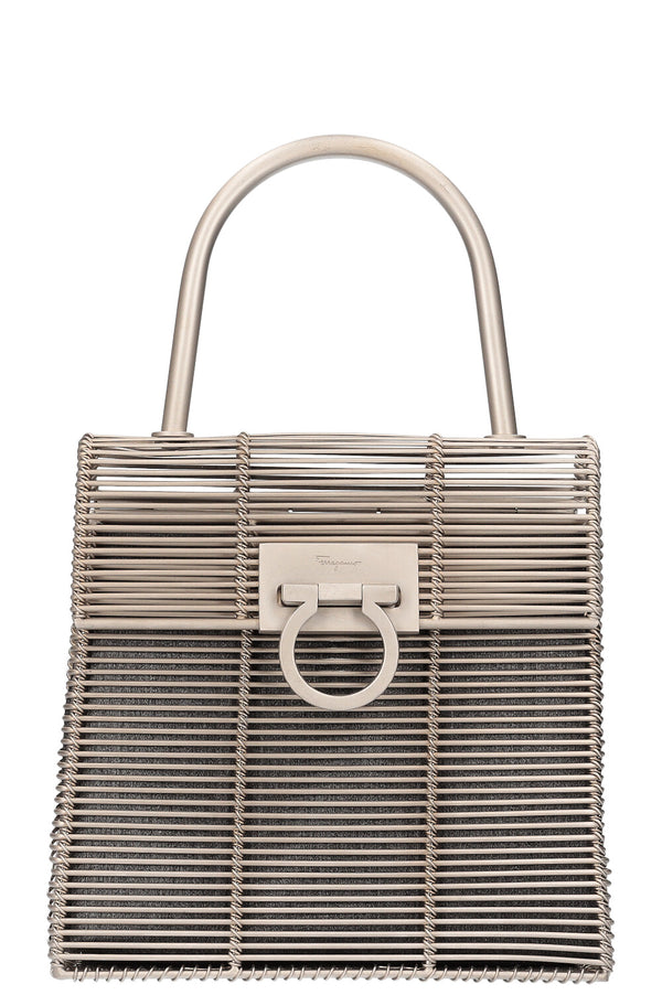 Salvatore Ferragamo Gancini Wire Bag Metal 1999