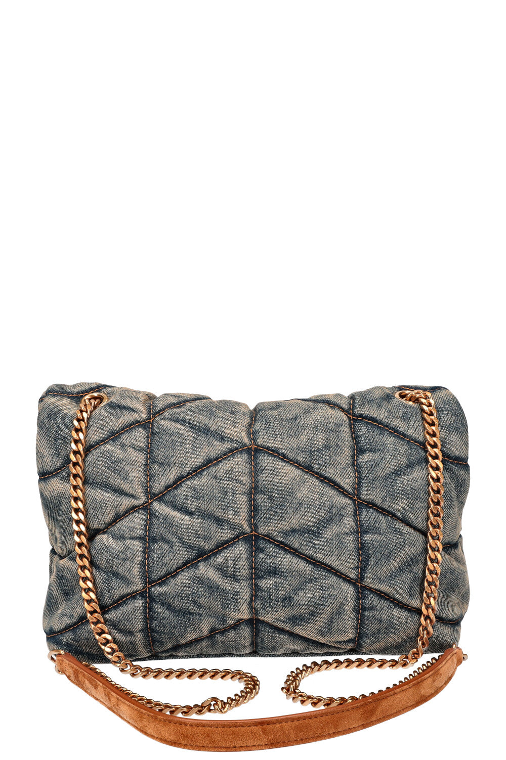 SAINT LAURENT Sac à jouets Puffer Denim Rodeo Blue
