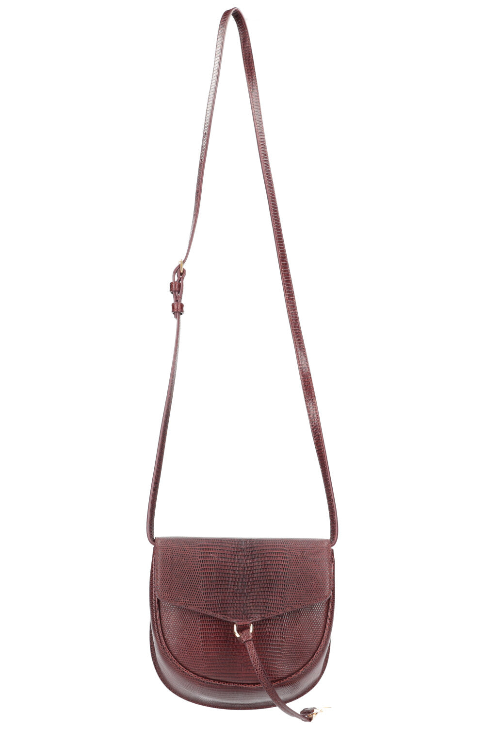 Saint Laurent Datcha Bag Lizard Effect Bordeaux