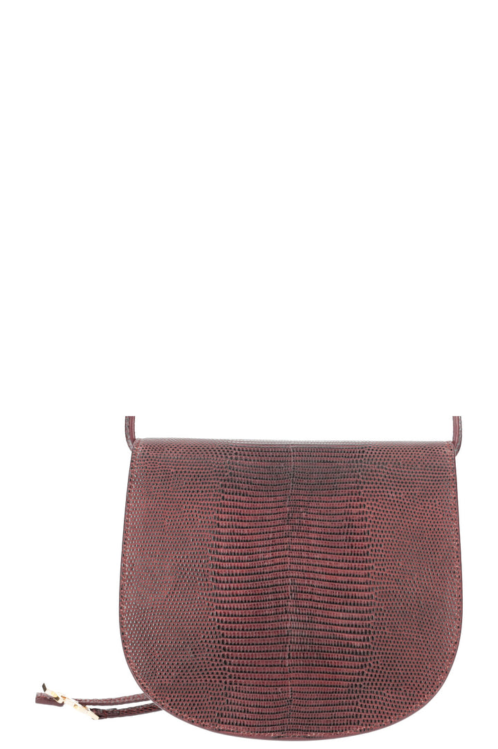 SAINT LAURENT Datcha Bag Lizard Effect Bordeaux