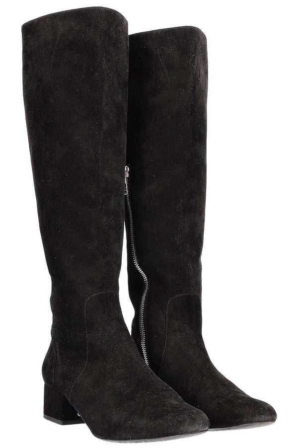 SAINT LAURENT Bottines Daim Noir