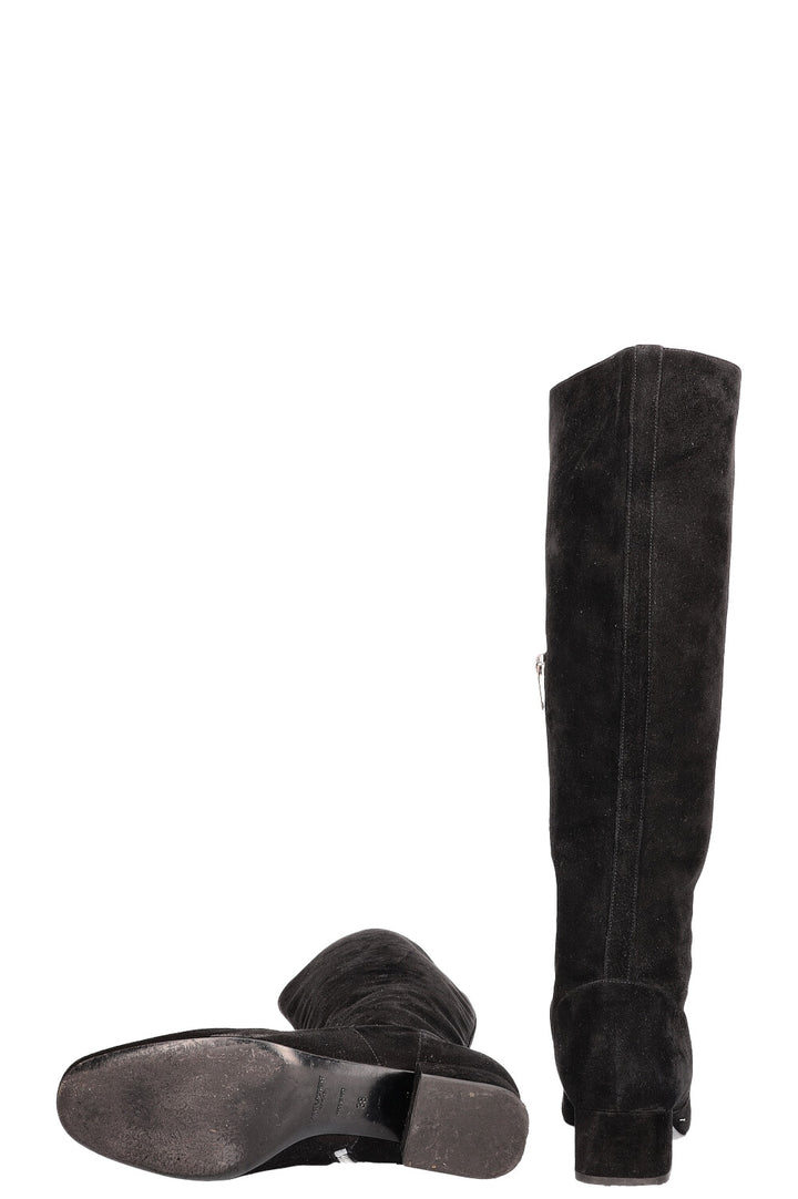 SAINT LAURENT Boots Suede Black