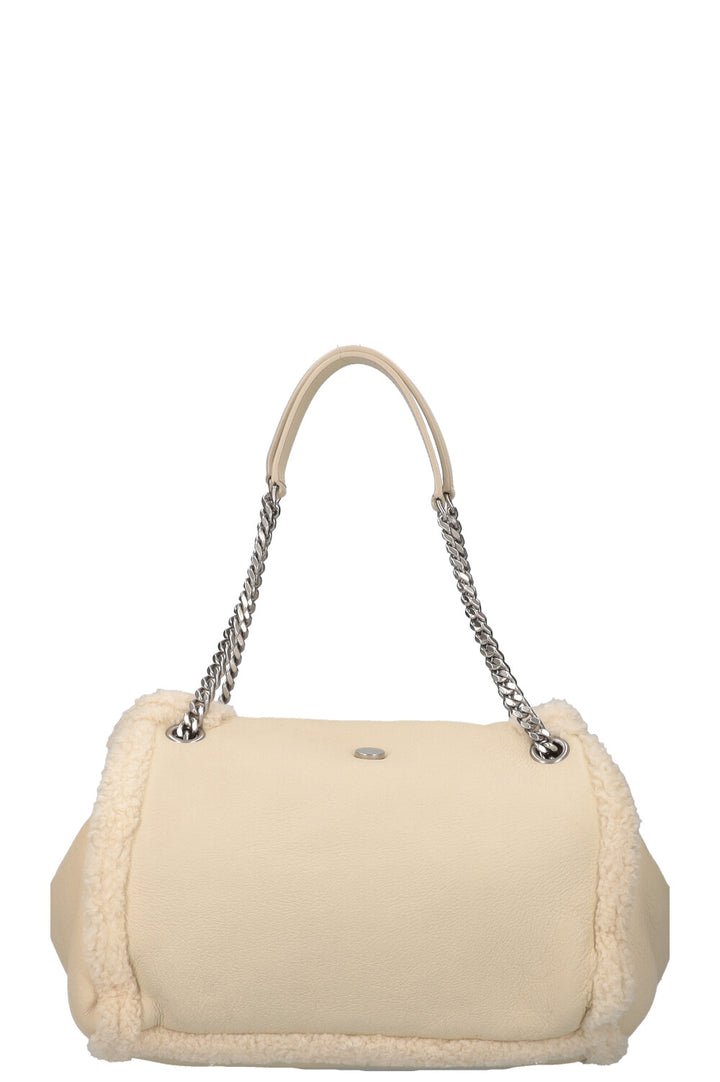SAINT LAURENT Sac Nolita Shearling Ivoire