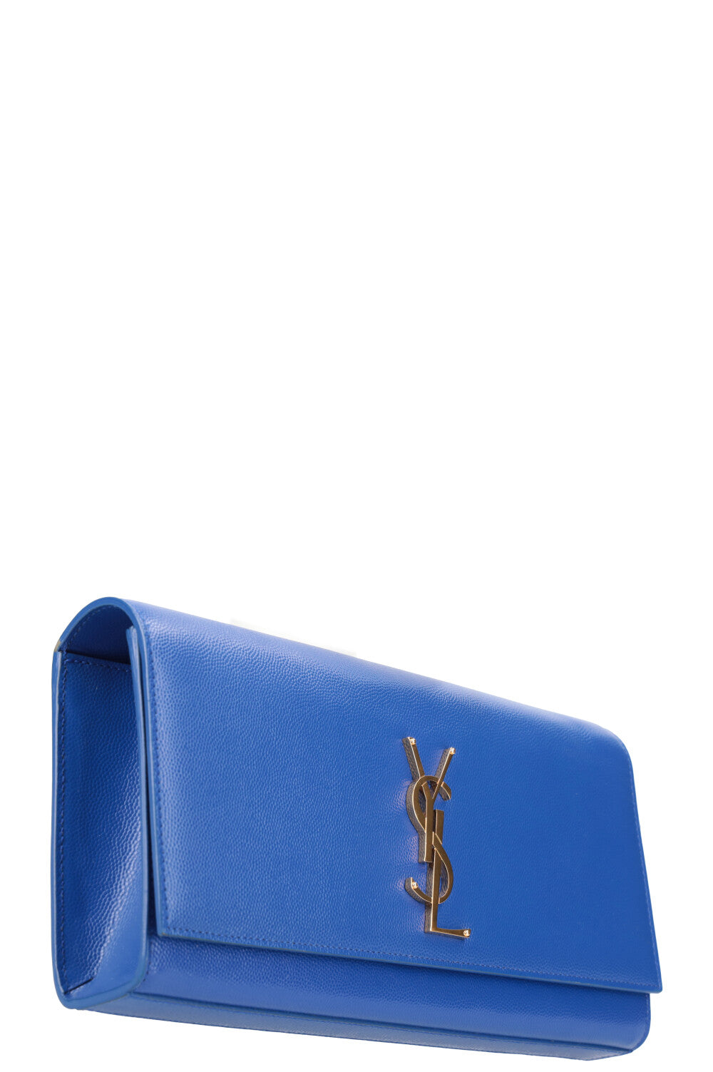 SAINT LAURENT Classic Monogram Clutch Blue