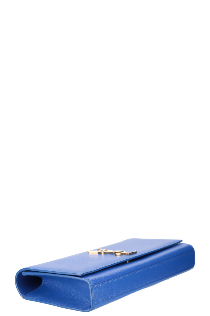 SAINT LAURENT Classic Monogram Clutch Blue