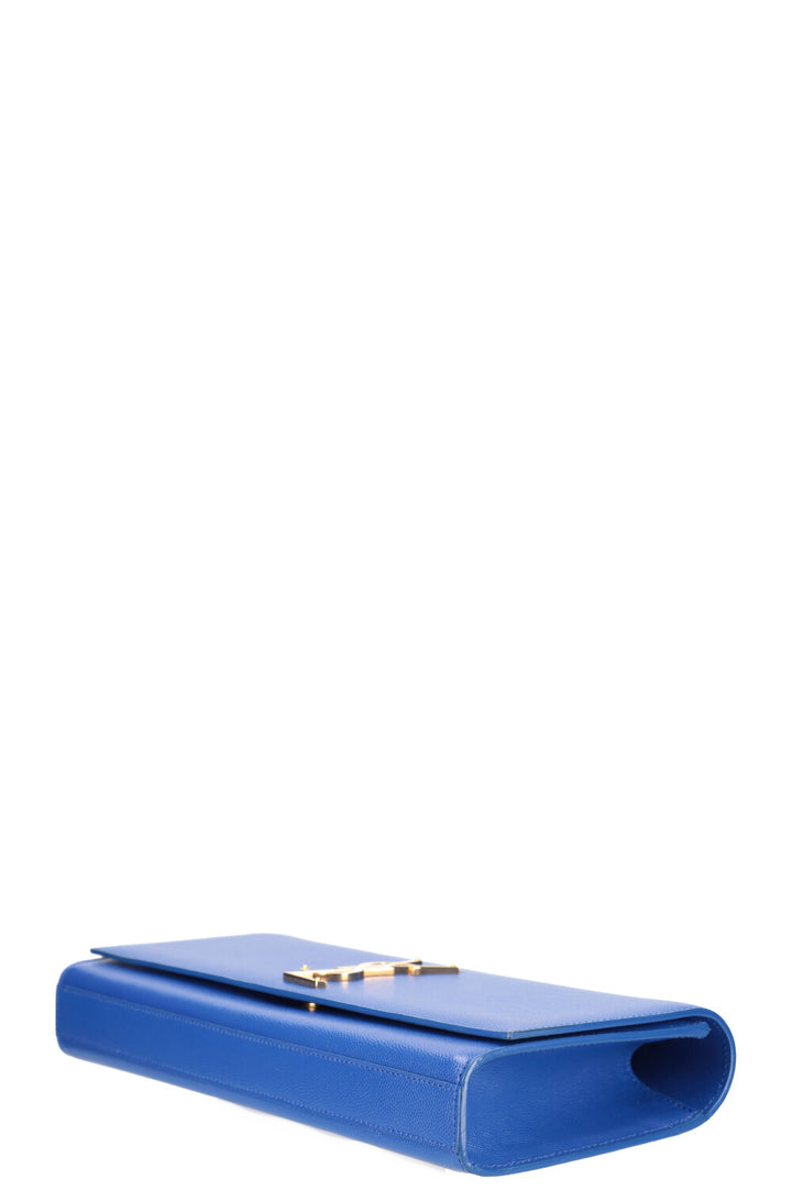 SAINT LAURENT Classic Monogram Clutch Blue