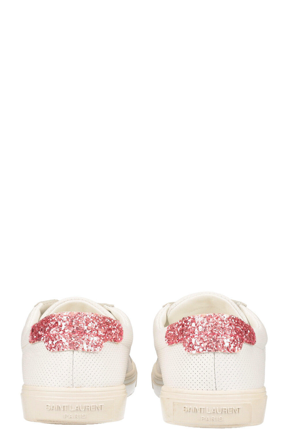 SAINT LAURENT Baskets Court Blanc et Rose REAWAKE