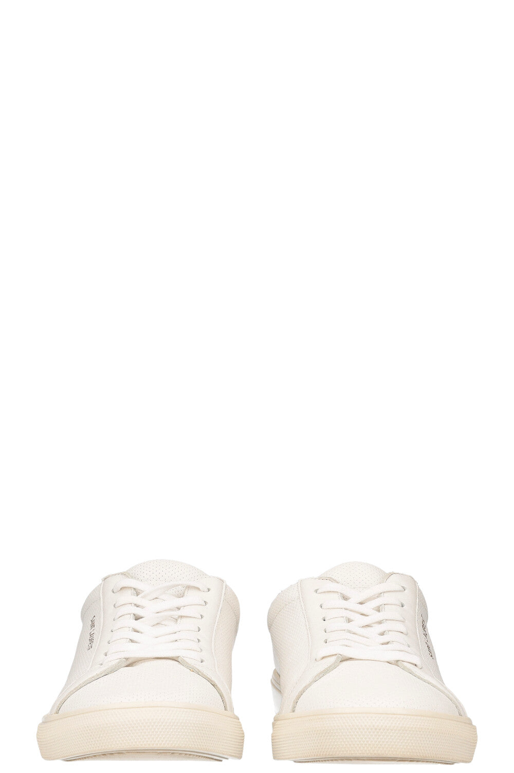 SAINT LAURENT Court Sneakers White and Pink