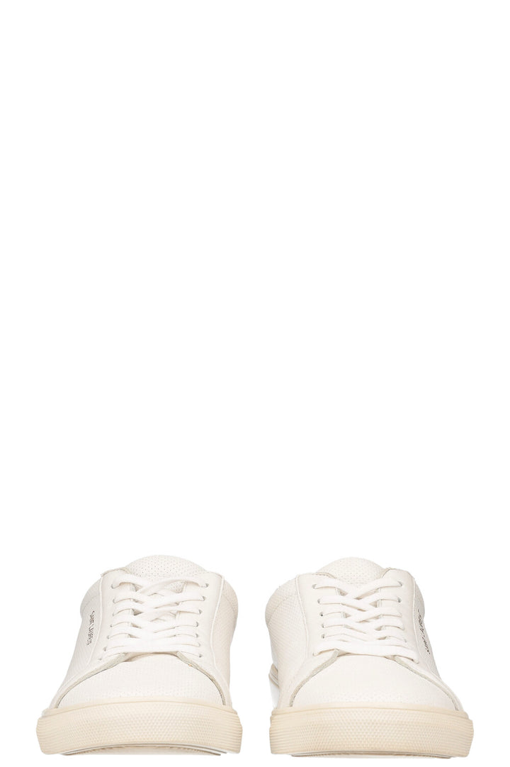 SAINT LAURENT Court Sneakers White and Pink