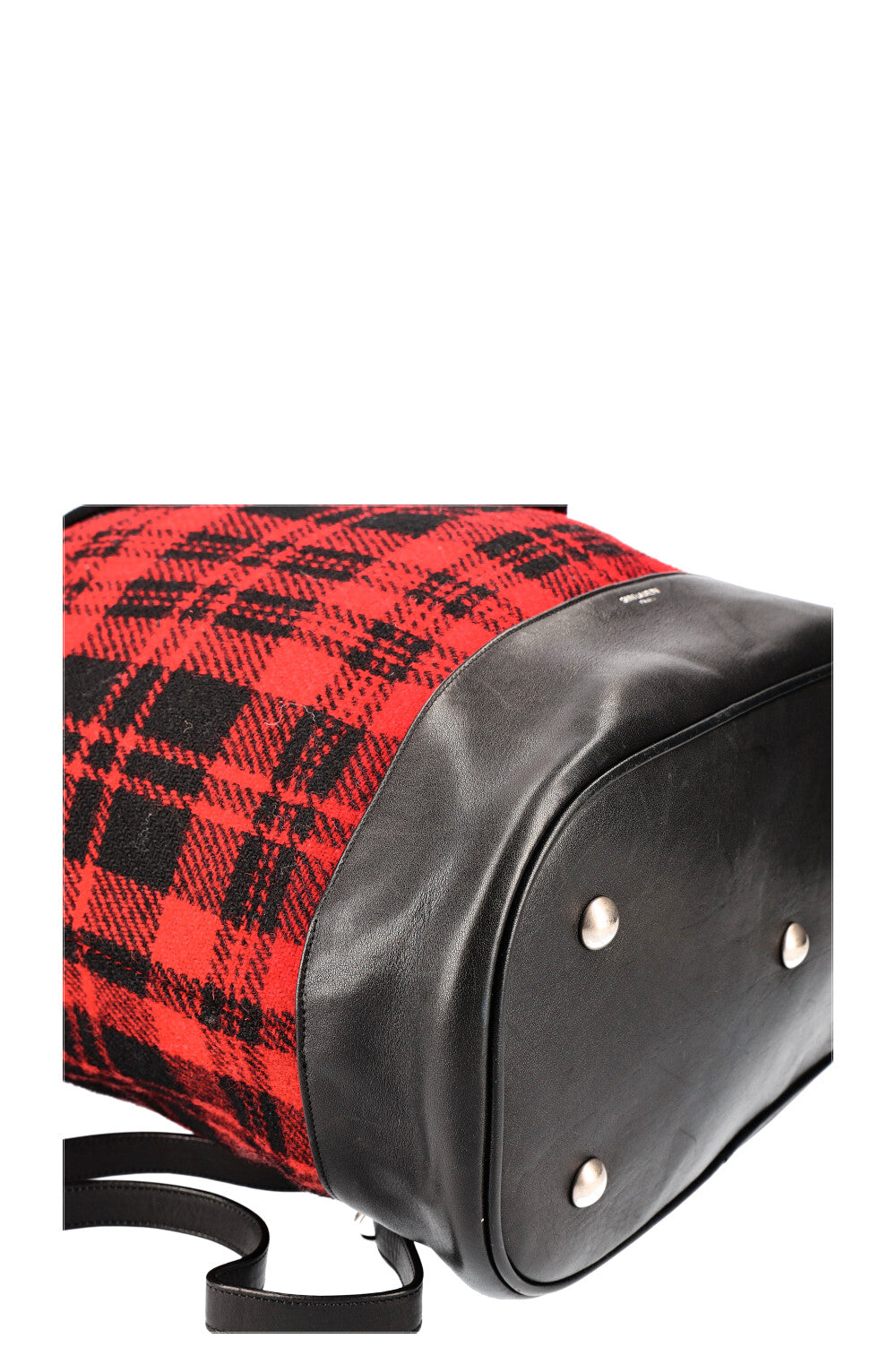 SAINT LAURENT Sac à dos en laine Tartan