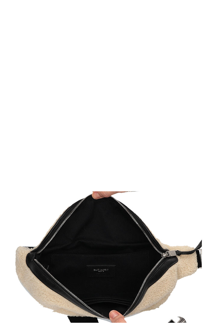 SAINT LAURENT Shearling Belt Bag