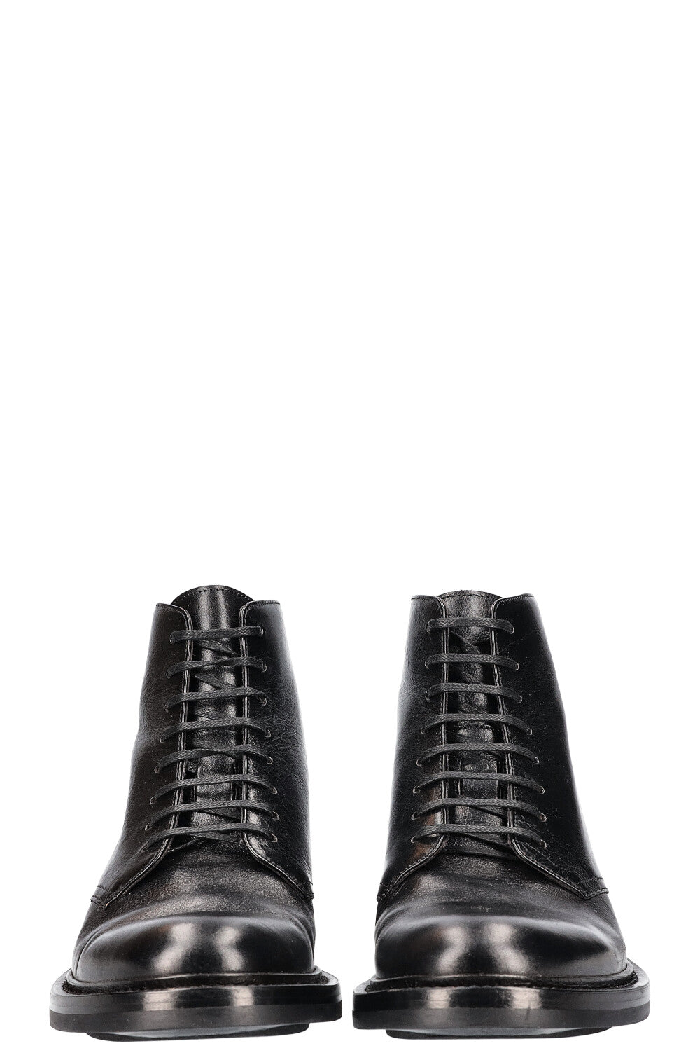 SAINT LAURENT Lace Up Boots Black