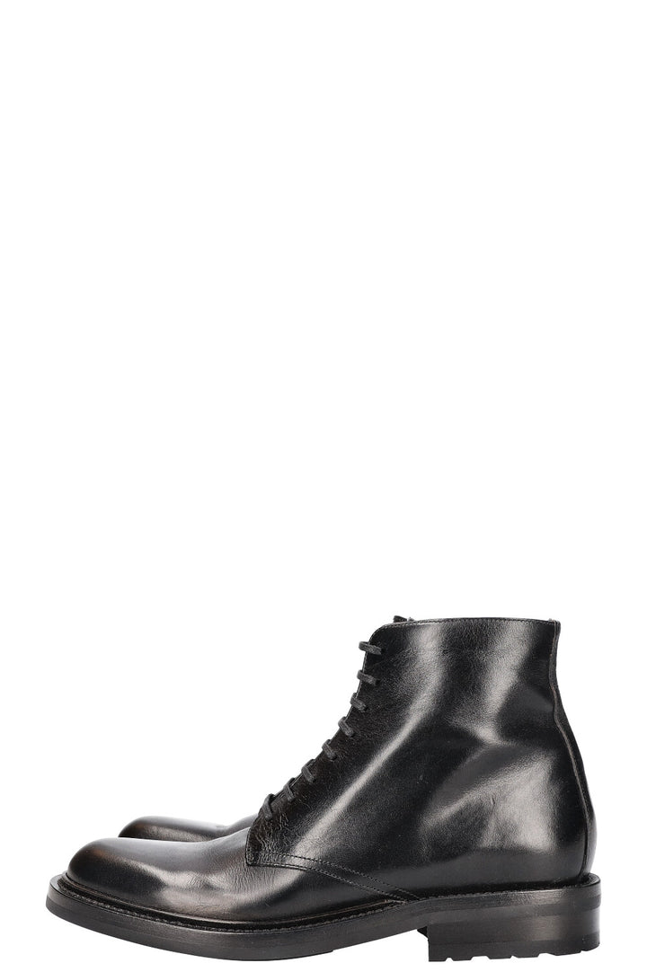 SAINT LAURENT Lace Up Boots Black