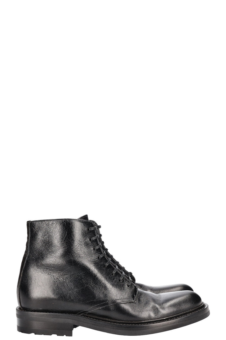 SAINT LAURENT Lace Up Boots Black