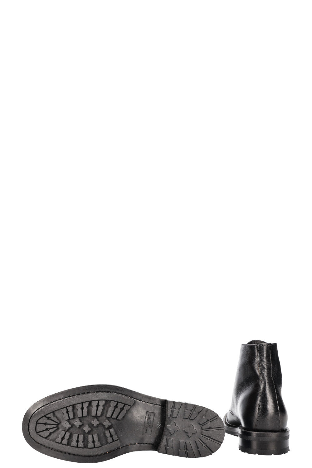 SAINT LAURENT Lace Up Boots Black