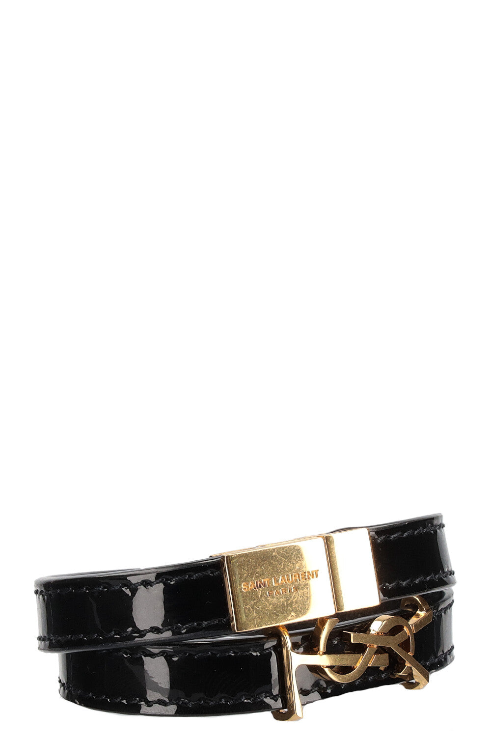 SAINT LAURENT Opyum Bracelet Patent Black