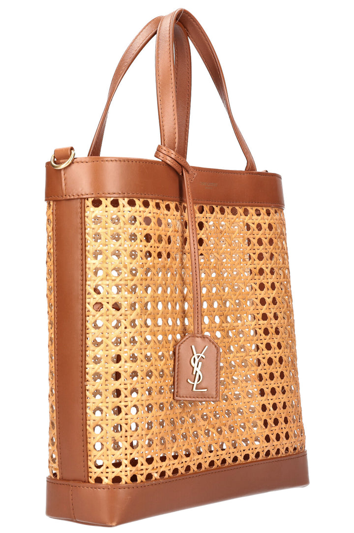 SAINT LAURENT Sac fourre-tout en paille Nord Sud Shopping