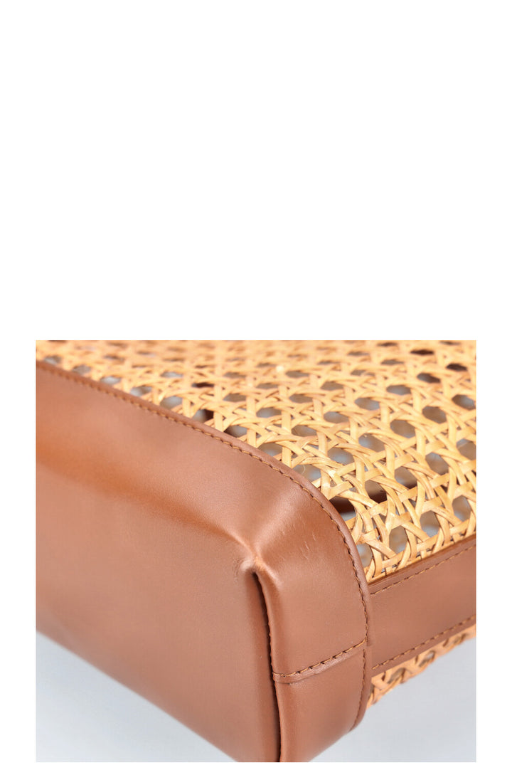 SAINT LAURENT Sac fourre-tout en paille Nord Sud Shopping