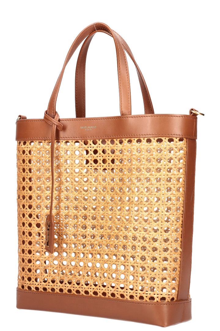 SAINT LAURENT Sac fourre-tout en paille Nord Sud Shopping