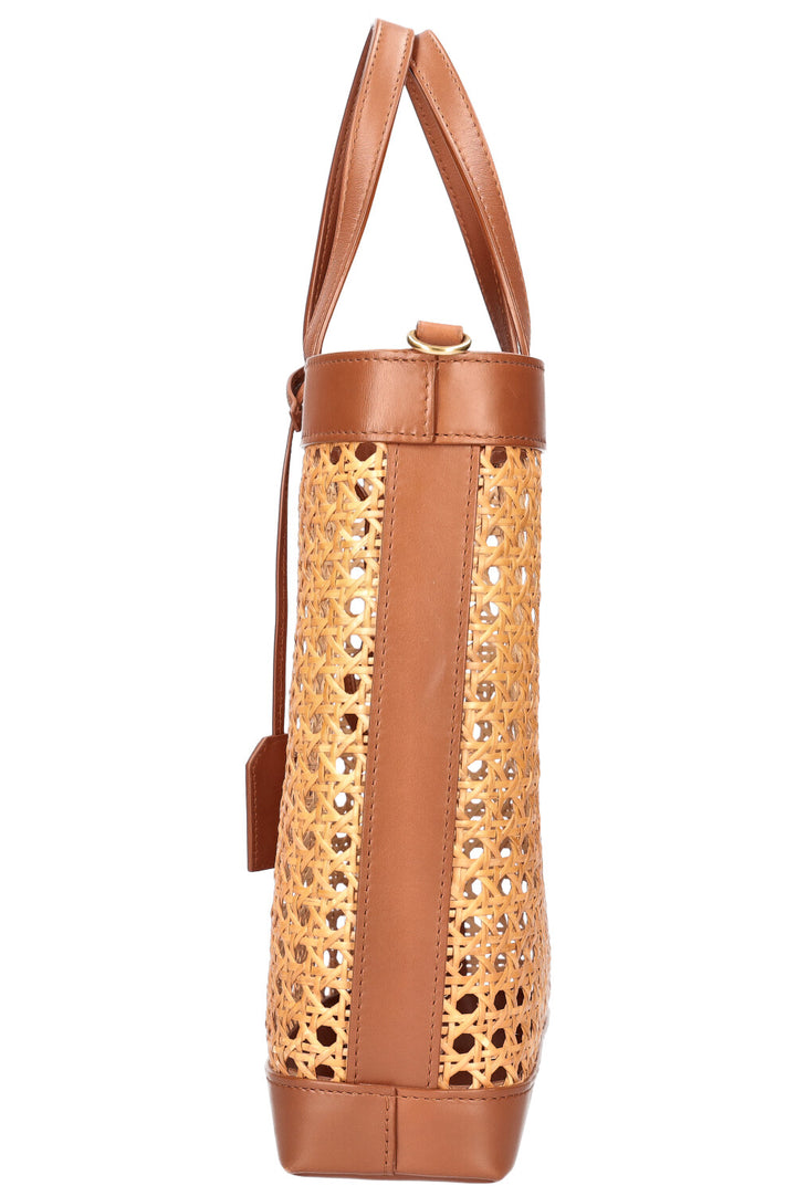 SAINT LAURENT Sac fourre-tout en paille Nord Sud Shopping