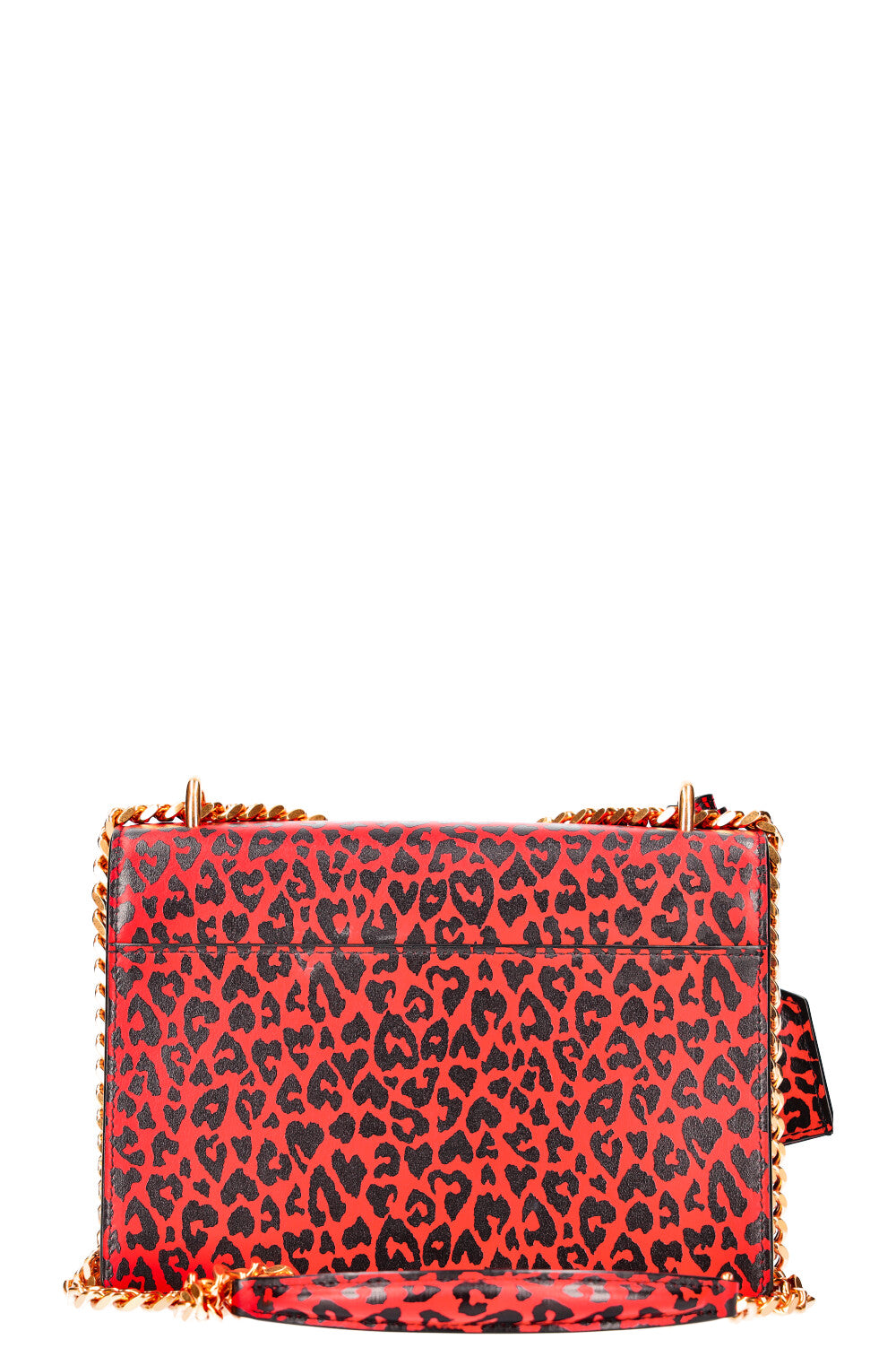 SAINT LAURENT Sunset Bag Small Red Cheetah