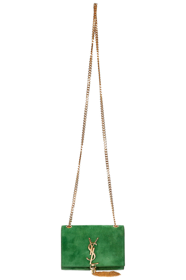 SAINT LAURENT Sac Kate Daim Vert
