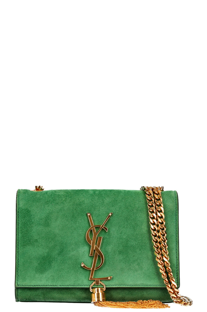 SAINT LAURENT Sac Kate Daim Vert