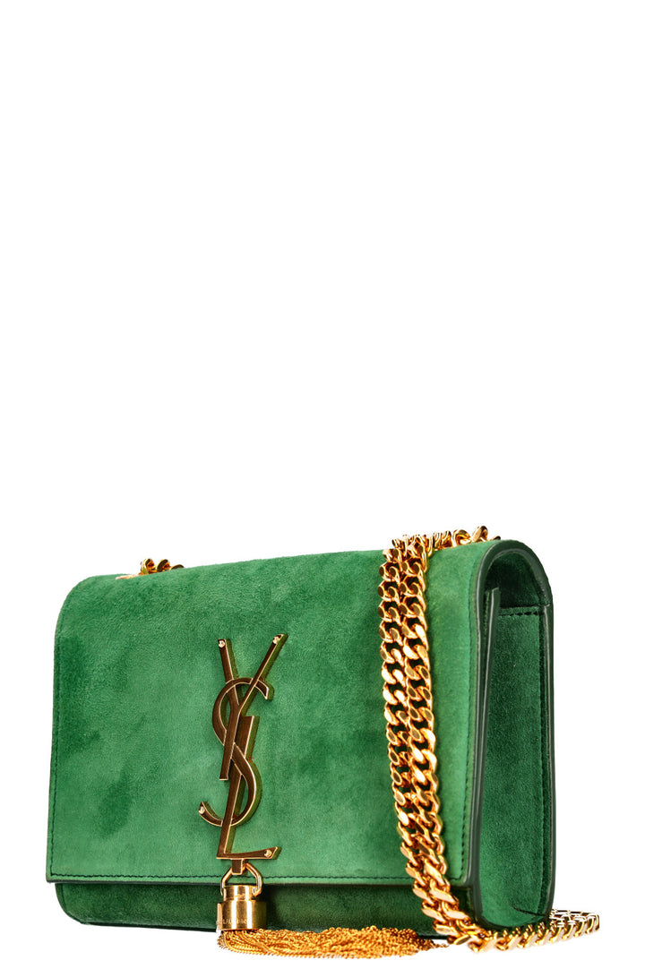SAINT LAURENT Sac Kate Daim Vert