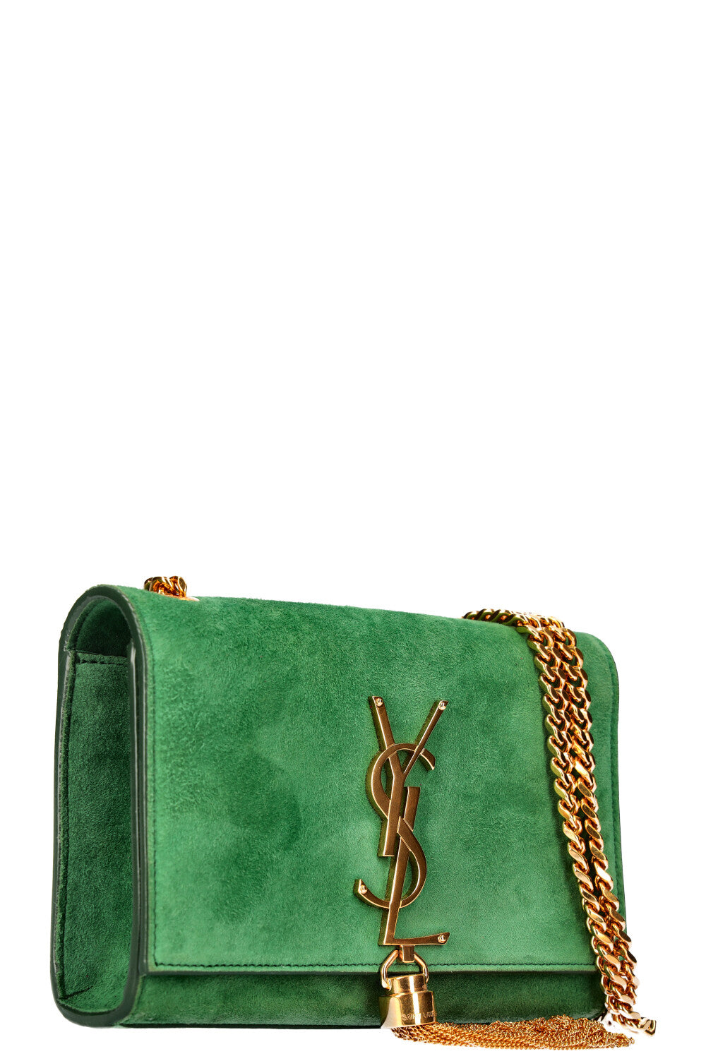 SAINT LAURENT Sac Kate Daim Vert