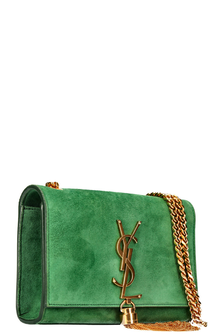 SAINT LAURENT Sac Kate Daim Vert