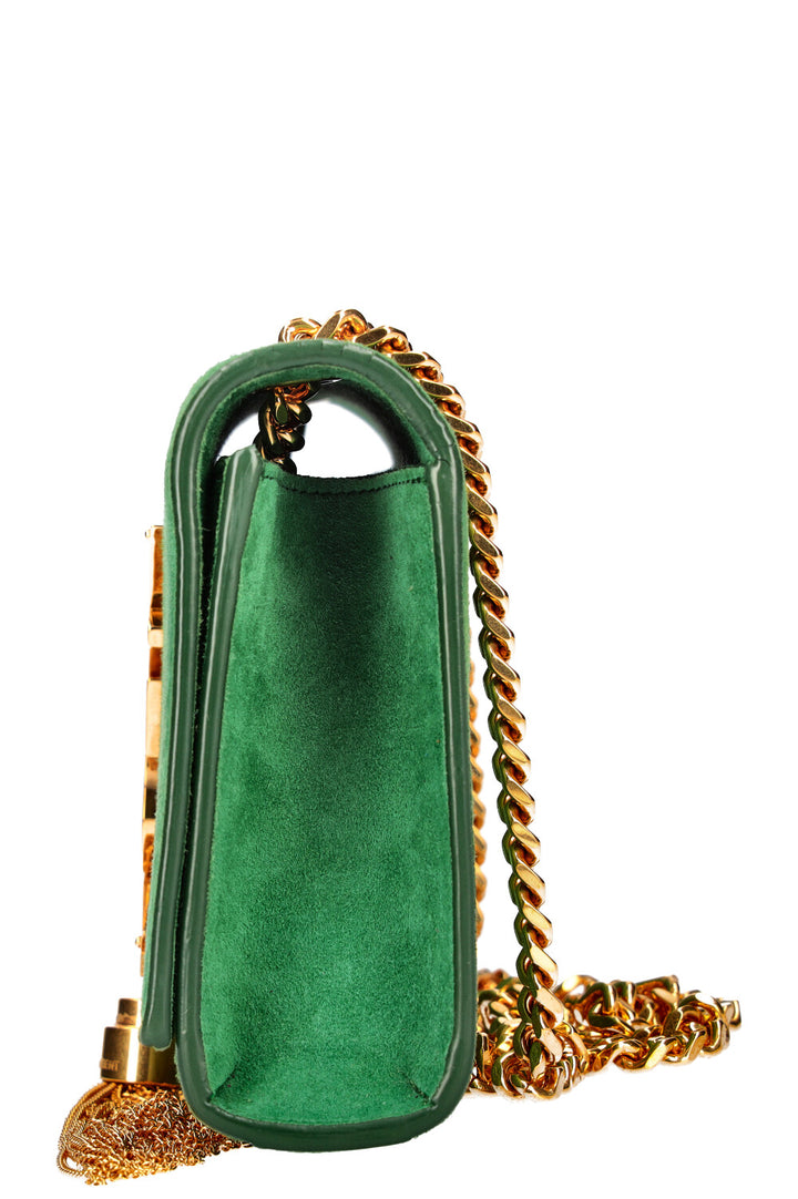 SAINT LAURENT Sac Kate Daim Vert
