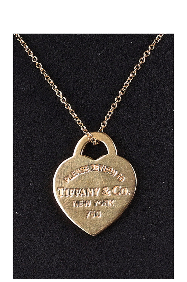 TIFFANY&CO Heart Necklace 18k Yellow Gold