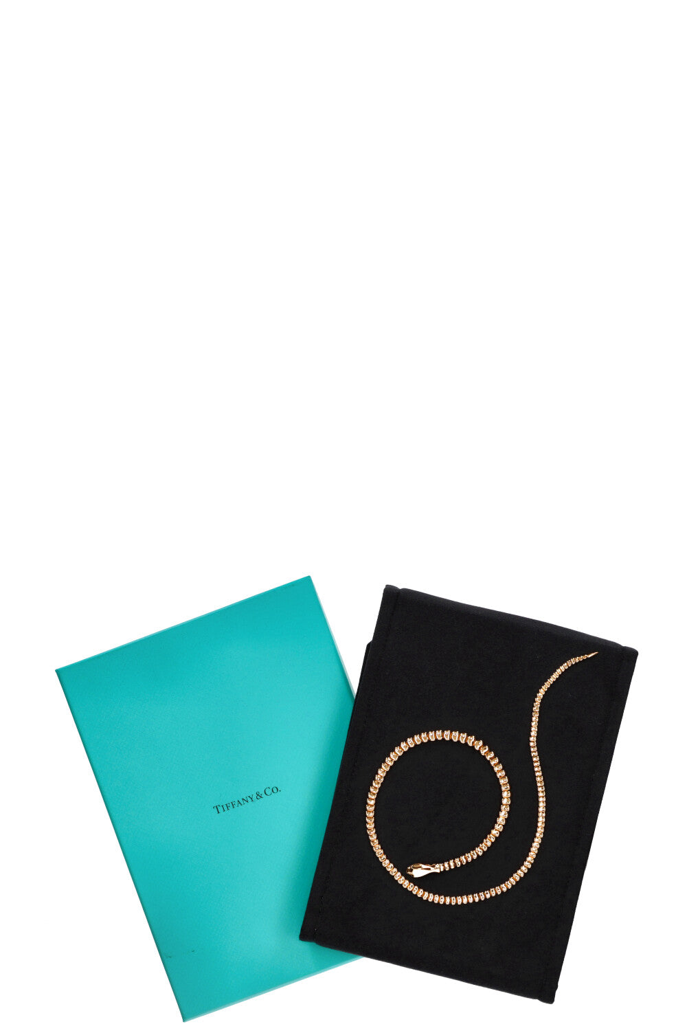 TIFFANY&amp;CO Elsa Peretti Snake Necklace 18k Yellow Gold