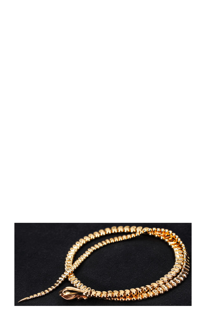 TIFFANY&CO Elsa Peretti Snake Necklace 18k Yellow Gold