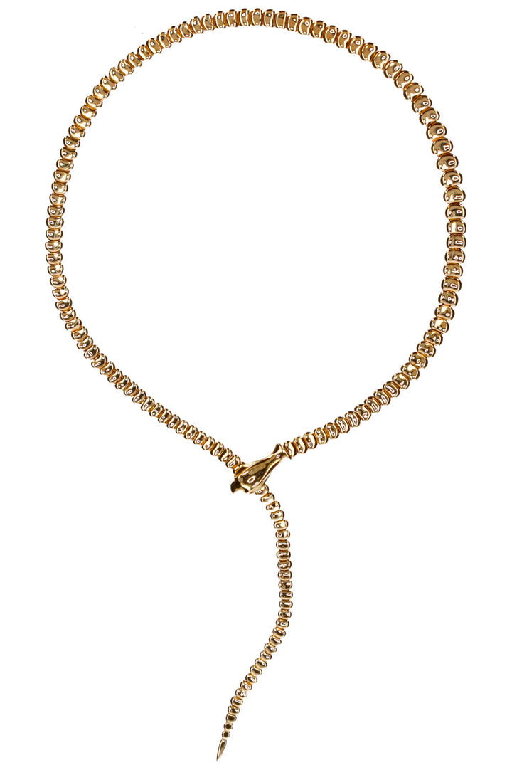 TIFFANY&CO Elsa Peretti Snake Necklace 18k Yellow Gold