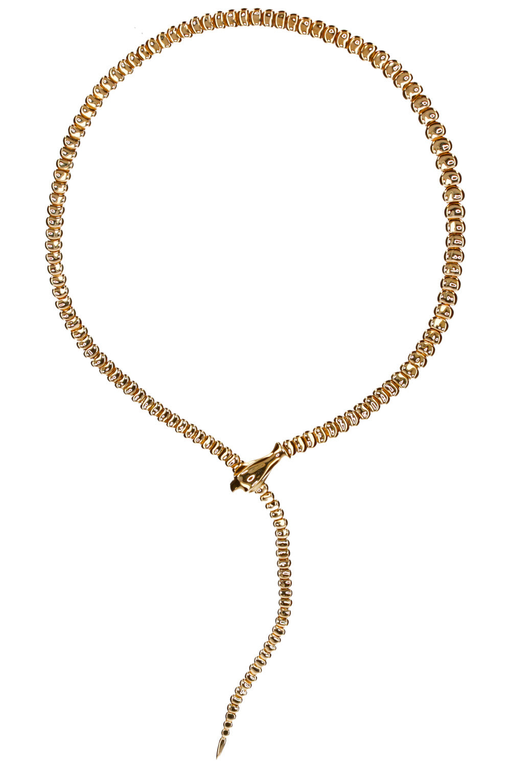 TIFFANY&amp;CO Elsa Peretti Snake Necklace 18k Yellow Gold