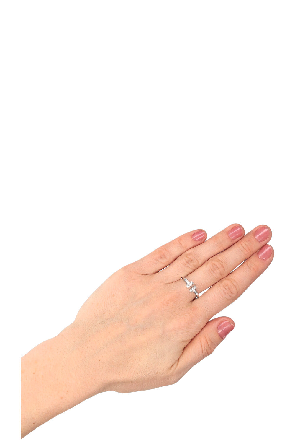 TIFFANY&CO. T Wire Ring Whitegold