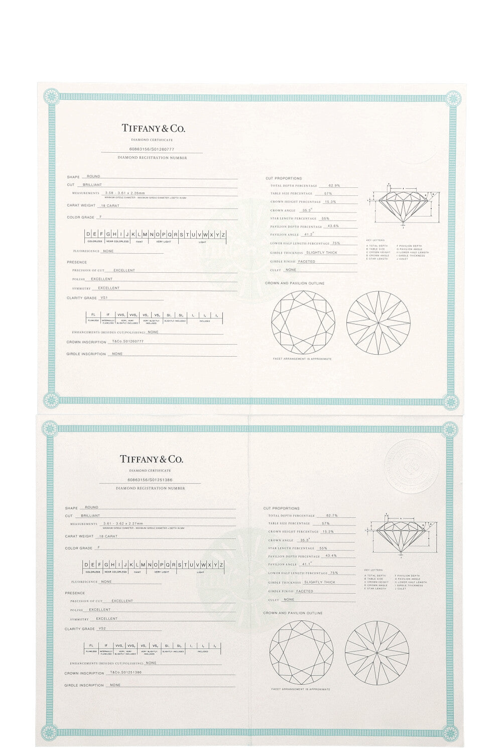 TIFFANY&CO. Solitaire Earrings Platin Diamonds