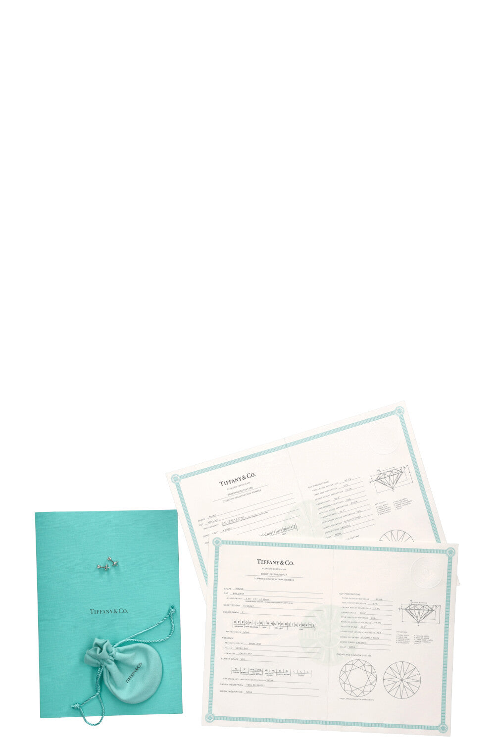 TIFFANY&CO. Solitaire Earrings Platin Diamonds