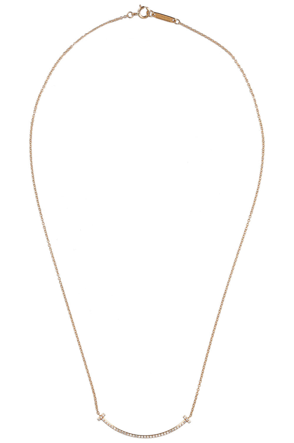 TIFFANY&amp;CO T Smile Necklace Small 18K