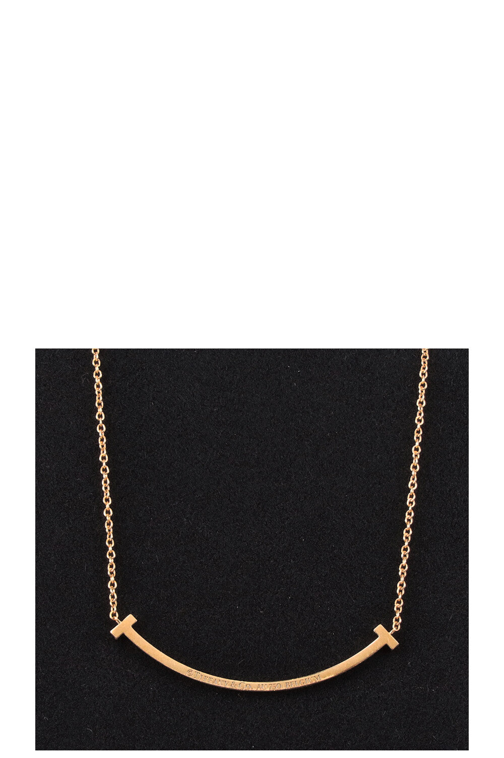 TIFFANY CO T Smile Necklace Small 18K REAWAKE
